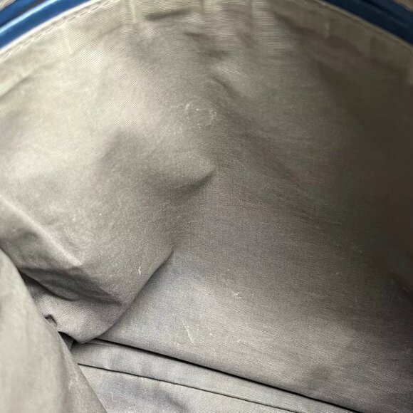 Auth BOTTEGA VENETA Hobo Intrecciato Shoulder Bag Navy Leather - Picture 5 of 16